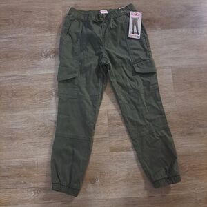 REWASH Kids Olive Green Jogger Fit Cargo Pants Girl's Size Medium NWT